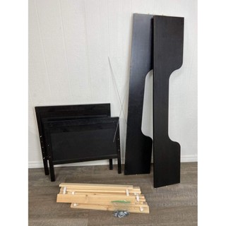 絕版品/風格經典北歐IKEA宜家SUNDVIK實木兒童床框床架+附床底板條/非延伸款/黑棕色/二手八成新/特$2990