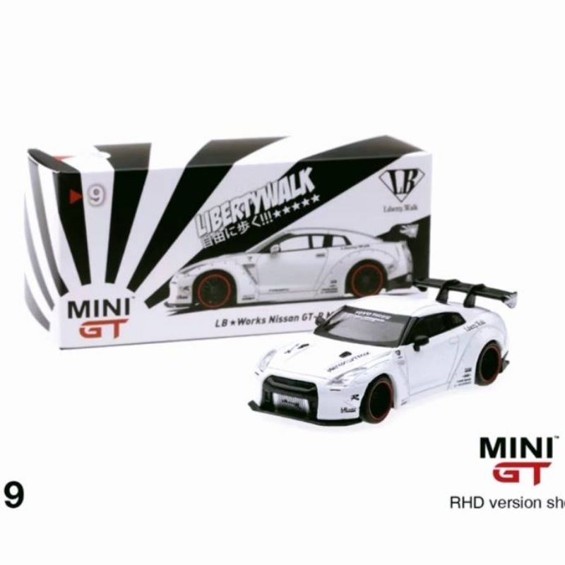 MINI GT 9 全新未拆封 代理版 寬體消光白高尾翼 LBWK Nissan GT-R R35 附膠盒