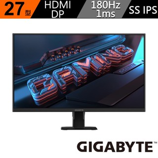 技嘉 GS27QA 27型 SS IPS 2K 電競螢幕(QHD/180Hz/HDR/1ms/HDMI 2.0)