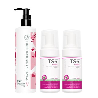 TS6護一生 私舒衣物手洗精300g(絲絨玫瑰)+潔淨慕斯加護型100gx2 衣物清潔 私密清潔 (品牌直營)