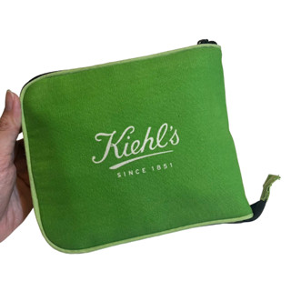 ❮二手❯ 美國 Kiehl's 契爾氏 綠色 大型 可折疊 收納 環保購物袋 購物袋 提袋 旅行摺疊收納包