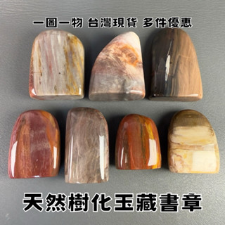 【晶星】 天然樹化玉藏書章 隨行印章 樹化玉 公司章 造型章 個人印章 圓形印章 礦石 原礦 水晶 水晶印章 招財 印材