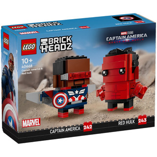 【高雄天利鄭姐】樂高LEGO 40668 美國隊長和紅浩克玩偶 BrickHeadz™大頭娃娃
