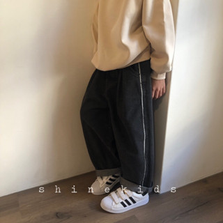100-120cm/現貨.童裝實拍/日系寬鬆直筒黑牛仔褲 牛仔長褲 男童 小童 中大童 韓國韓版童裝