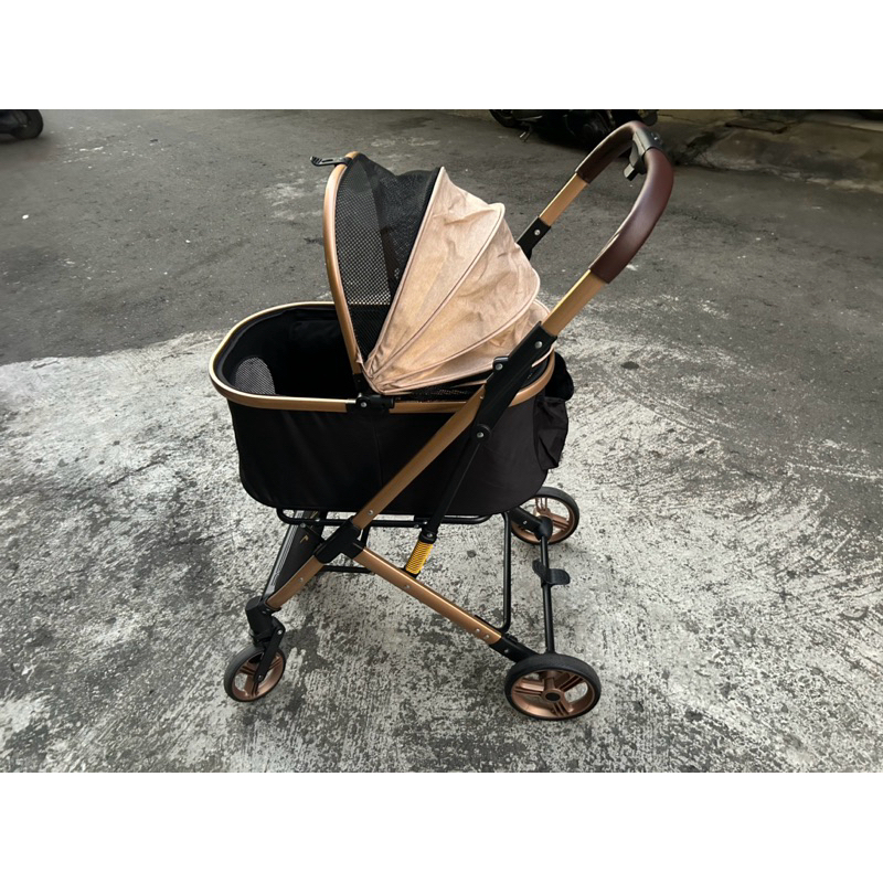 ［二手近全新］輕便型分離式寵物推車 可折疊寵物推車 一鍵收車 寵物提籃  貓咪推車 寵物出行推