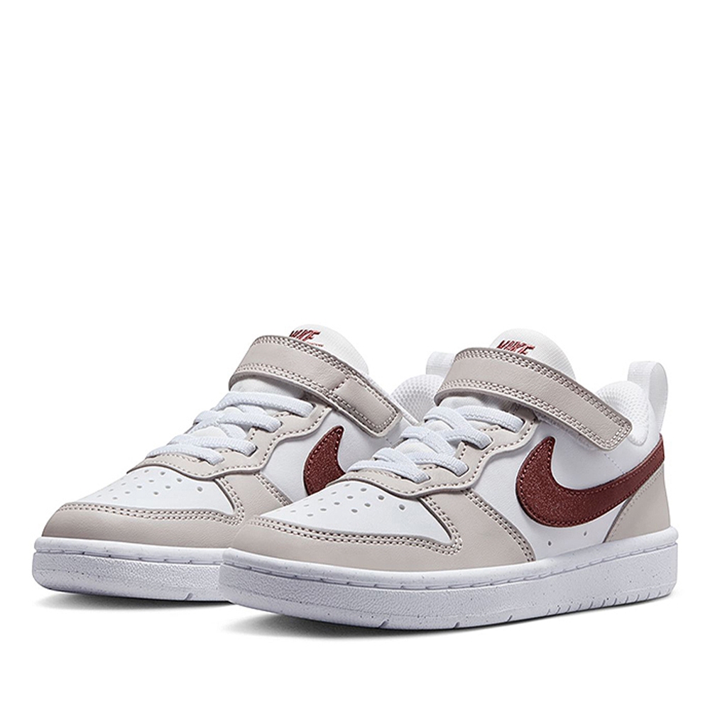 【NIKE】COURT BOROUGH RECRAFT HF PS 休閒鞋 運動鞋 中童 灰白紅 FZ4522-100