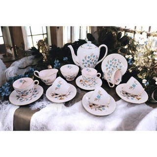 【Sunshine Antiques】Tuscan - Blue Star 湛藍星辰英國骨瓷下午茶杯組咖啡杯組 F.42