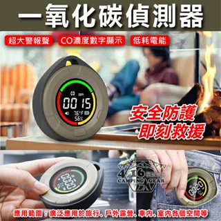 一氧化碳偵測器【4.16 露營部品】警報器 溫度 溼度 警示 內建鋰電池 煤油暖爐偵測 瓦斯暖爐偵測 戶外露營