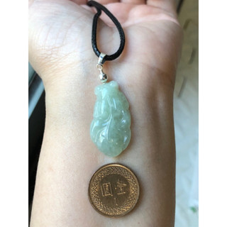 緬甸玉天然A貨翡翠玉墜 冰種 淡綠 魚 金魚