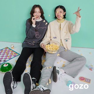 【gozo】gozoxKINGJUN&Ada雙拉鍊毛衣外套(米白/深藍 F) | 女裝 圓領 休閒 羊毛