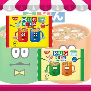 ＃日本進口＃NISSIN 日清 MUG 馬克杯麵 海鮮＆雞汁醬油／豆皮＆咖哩 94g
