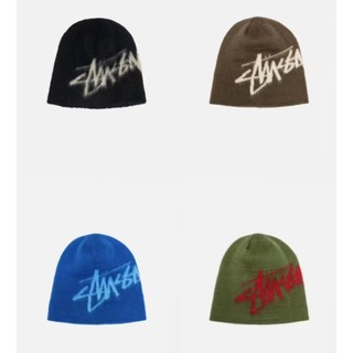 AirRoom 正品 2024AW STUSSY SKULLCAP BRUSHED OUT STOCK 針織 毛帽 帽子