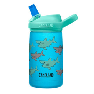 ｜享趣戶外｜《CamelBak》350ml eddy+ 兒童吸管不鏽鋼保溫瓶(保冰) 鯊魚學校 (贈防塵蓋乙入)