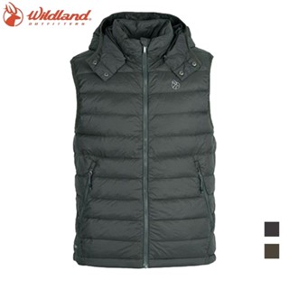 【全家遊戶外】WILDLAND荒野 男700FP可拆帽輕暖羽絨背心 保暖背心 戶外背心 輕量 背心外套 0B22172