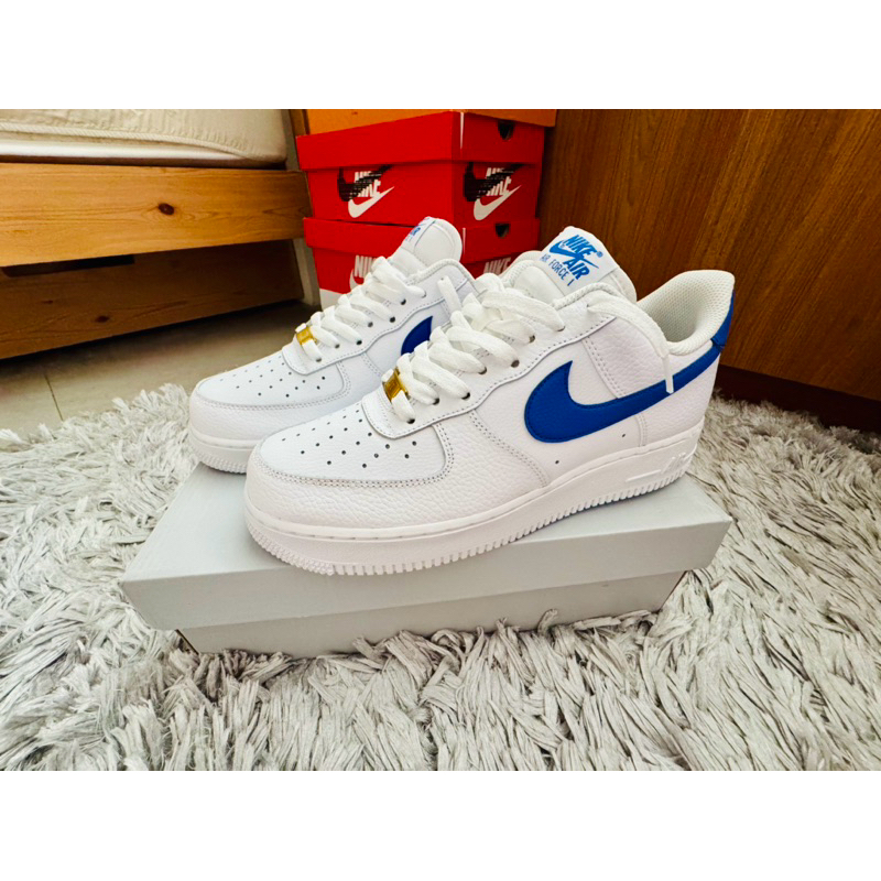 Nike Air Force 1 空軍一號 白藍/藍勾 US9 27cm