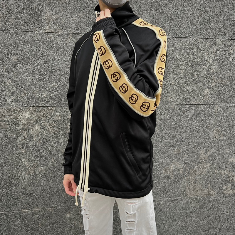 📢二手近新 那些流量明星著用款❤️Gucci GG反光串標外套 S os 附台灣專櫃購證 正品