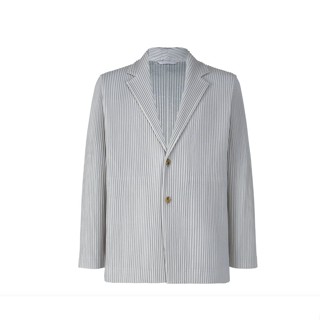 【ginger】HOMME PLISSÉ ISSEY MIYAKE(1號2號)三宅一生basics淺灰色基本款西裝外套