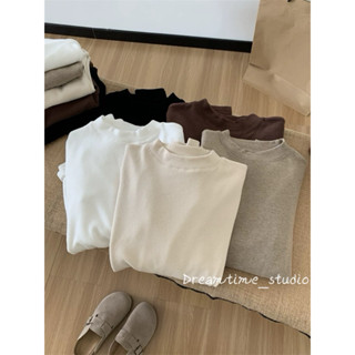 【Dream time】臺灣出貨 秋冬 德絨打底衫 保暖上衣 長袖上衣 長袖女 內搭衣 T恤 T恤女 女裝 微立領