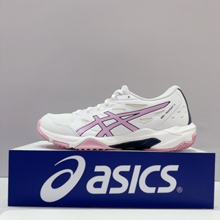 ASICS GEL-ROCKET 11 女生 白粉色 皮革 透氣 室內 排球鞋 羽球鞋 1072A093-105