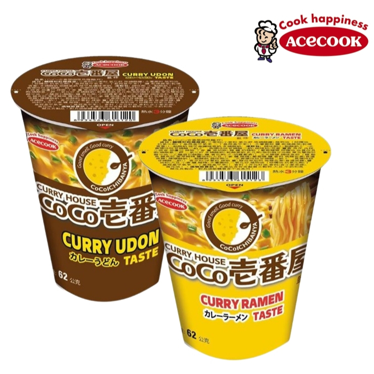 《番薯先生》ACECOOK 壹番屋 CoCo 杯麵 泡麵 咖哩杯麵 咖哩烏龍麵 62g