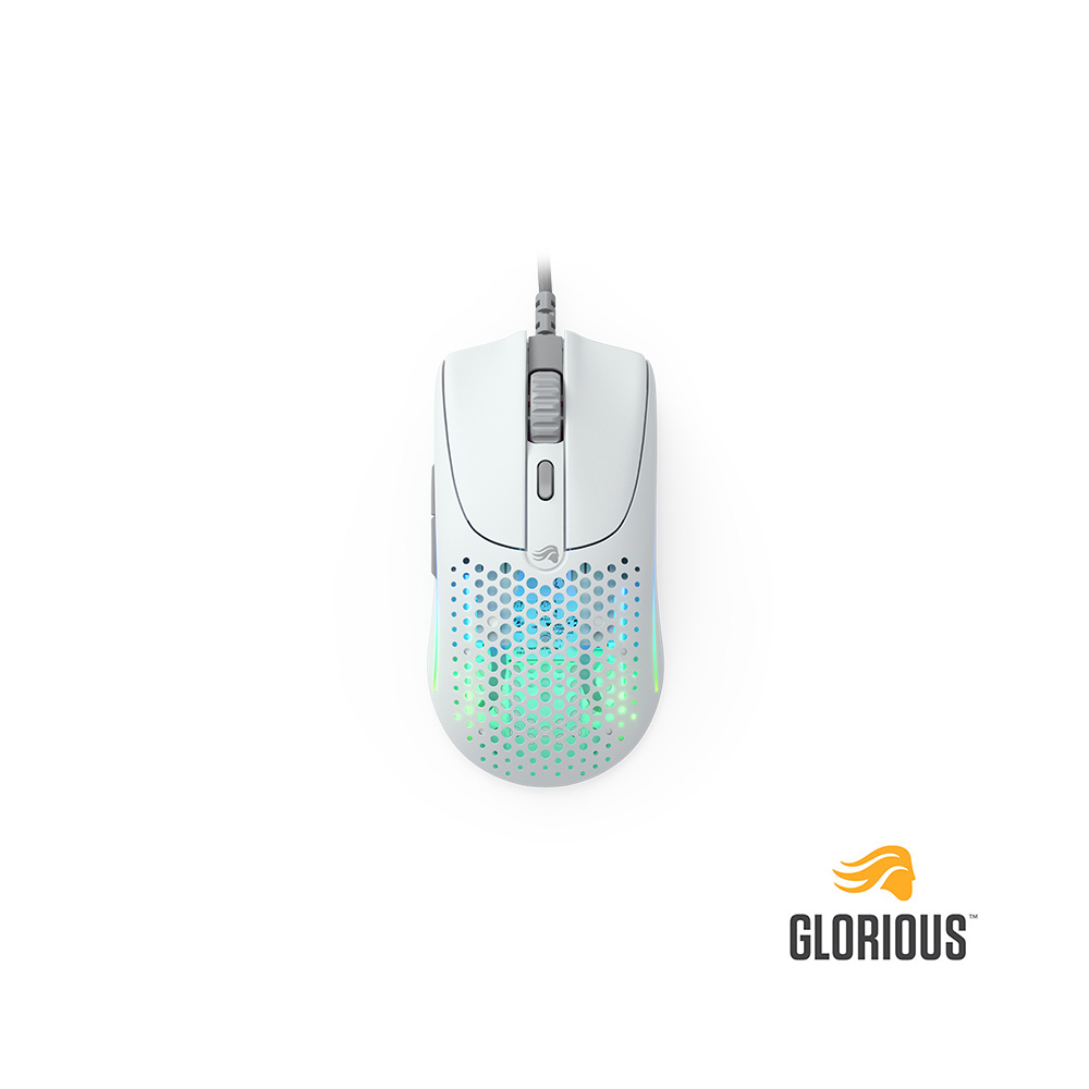 Glorious Model O 2 Mini 有線光學滑鼠 霧面白 - 小手版
