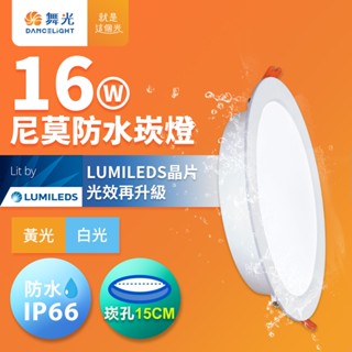 舞光 16W LED崁燈 崁孔15cm 尼莫防水嵌燈 IP66防塵防水坎燈(白光/黃光)
