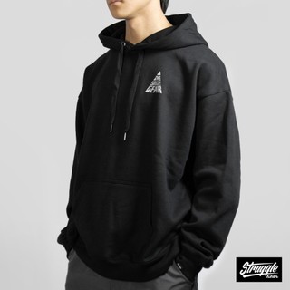 【S.G】OVERSIZE 厚磅 內刷毛 金字塔印花連帽TEE「3色」M~XXL｜官方旗艦店62404