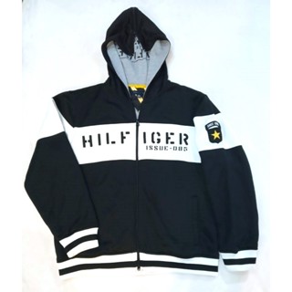 Tommy Hilfiger 男版美式復古連帽外套 海軍藍 x 白色 尺碼L【全新真品-臺灣製造】