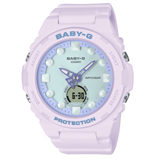 【CASIO 卡西歐】BABY-G 未來風 夢幻色彩雙顯錶款 紫 BGA-320FH-4A 42.4mm