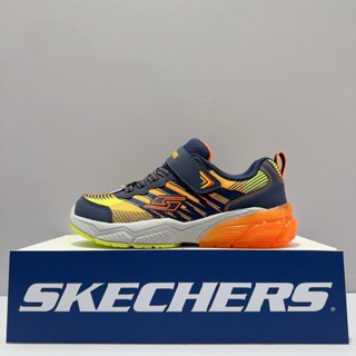 SKECHERS THERMOFLUX 2.0 中童 藍橘色 舒適 透氣 魔鬼氈 運動 休閒鞋 403750WLNVOR