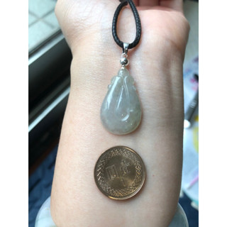 緬甸玉天然A貨翡翠玉墜 冰種 黃翡 淡黃 水滴 福貝