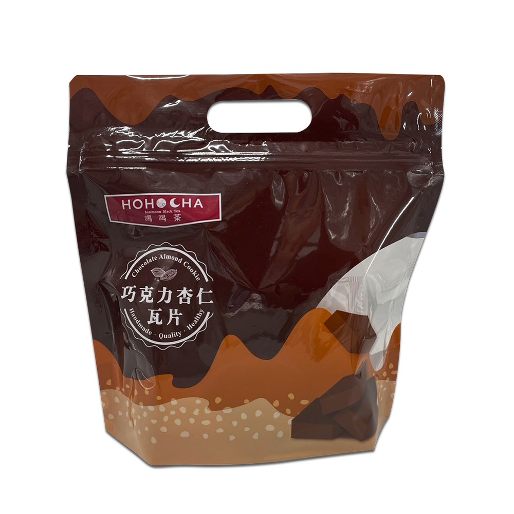 喝喝茶 巧克力杏仁瓦片 80g 薄餅 手工餅乾 美食 餅 零食 茶點 禮物 日月潭 伴手禮 餅乾 hohocha