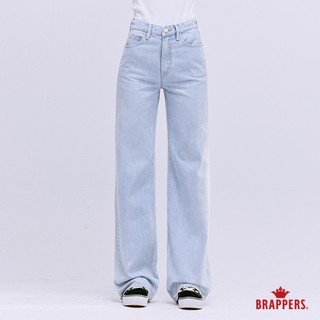 BRAPPERS 女款 Boy friend系列-高腰天絲棉寬褲-淺藍