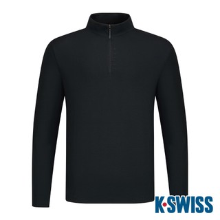 K-SWISS Long Sleeve T-Shirt 長袖T恤(質感生活系列)-正黑色