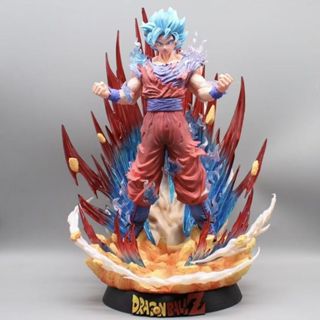 【限時折扣】七龍珠 超藍界完拳 悟空 超大 雕像 盒裝 公仔 手辦 GK 景品 動漫 周邊 模型 桌面 擺件