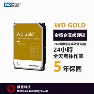 WD威騰【金標】1TB 2TB 4TB 6TB 8TB 10TB 12TB 14TB 16TB企業碟/3.5吋硬碟HDD