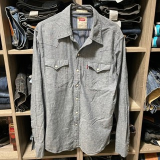 LevI's levis 65816-0045 鐵灰藍色款式牛仔襯衫休閒工作襯衫 M號 ( 牛仔外套夾克