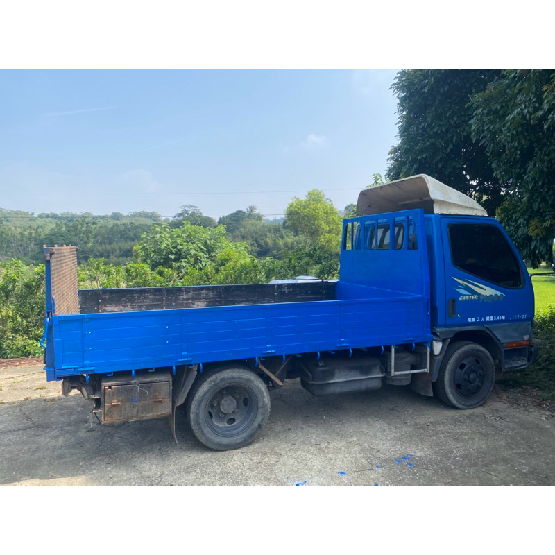 二手 2001堅達貨車 canter 3.5噸 三噸半 3.49噸 雙油壓尾門 白鐵斗 自售非車行