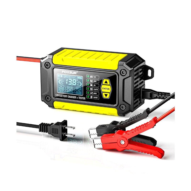 福克斯 FTC-1206 12V 6A 汽車電瓶脈衝充電器 + 電瓶壽命測試器 50 - 995 CCA 二合一