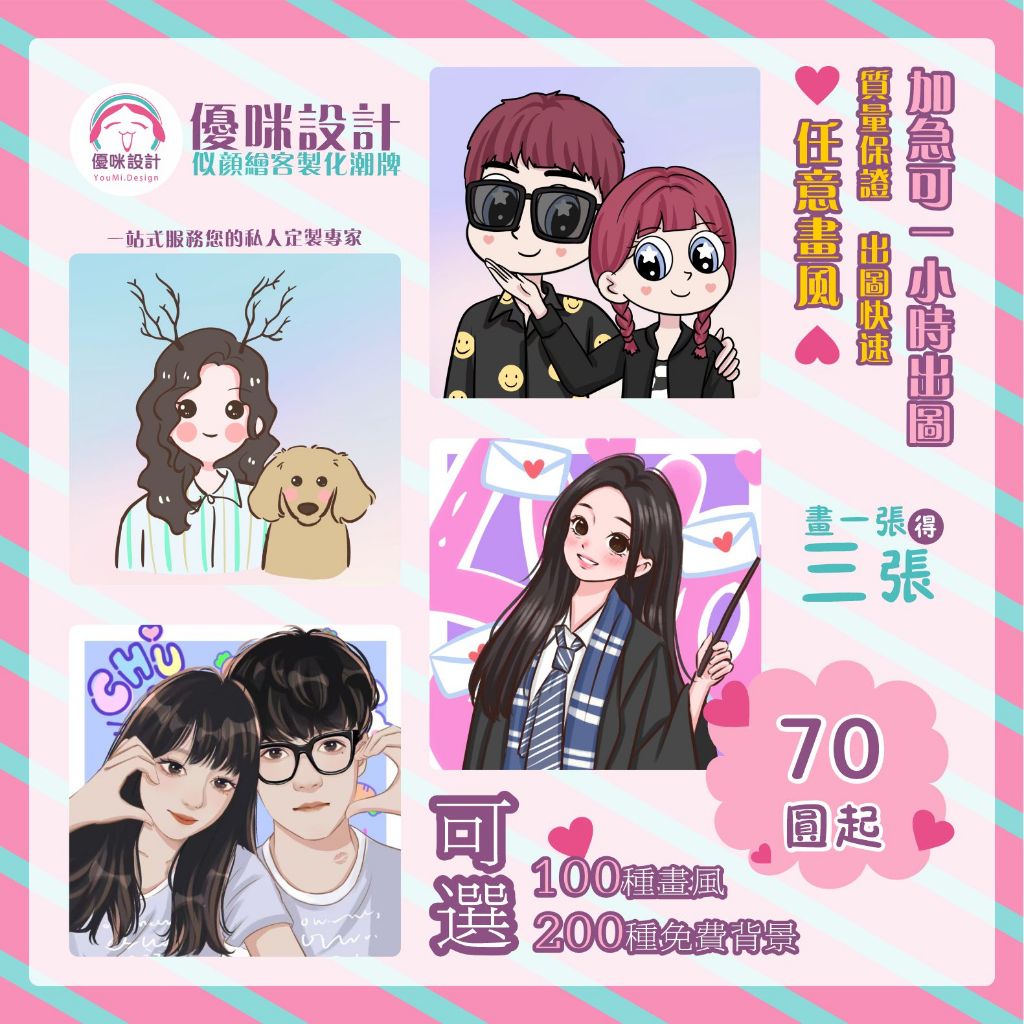 似顔繪 客製化 免運 星蝶畫 約稿 手繪 手繪人像 人像畫 插畫 生日禮物 客製化禮品