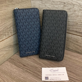 Trend國際精品✨Michael kors MK 經典款拉鍊長夾 男用 經典滿版