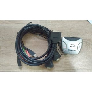 兩臺主機共用一組螢幕滑鼠鍵盤 2 PORT USB KVM 電腦切換器 含音效 附線材 USB KVM