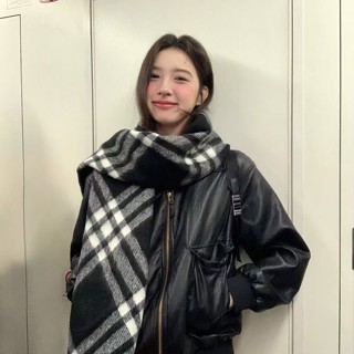 kiki | 新款英倫風格子圍巾 韓版秋冬季圍巾 ins圍巾 格子文藝加厚方巾 保暖圍脖披肩