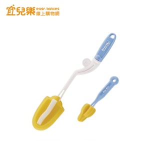 KUKU 酷咕鴨 360度海綿奶瓶刷+奶嘴刷【宜兒樂】