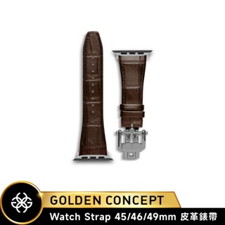 Golden Concept Apple Watch 45/46mm 49mm 棕色皮革錶帶 WSA-CE-BR-TTG