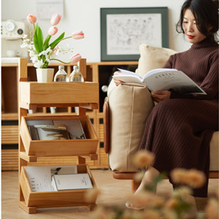 【現貨-隔天送達】免安裝 實木落地置物架 實木書架 收納層架 書房 置物架 廚房置物架 實木客廳陽臺廚房多層儲物收納