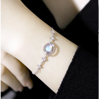 手鍊 韓國少女浪漫設計款微鑲宇宙星球星河鋯石月光石手鍊 K3172 臺灣現貨 Danica 韓系飾品 韓國連線