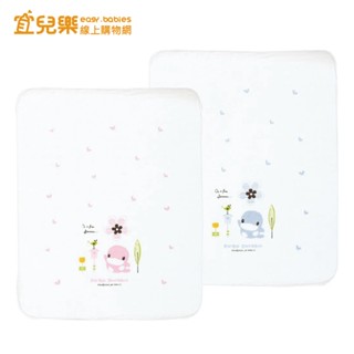 KUKU 酷咕鴨 格子緹花紗布浴巾-1入 蓋毯/抱巾【宜兒樂】