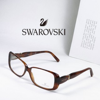 【SWAROVSKI】矩形棕色 ｜太樺公司貨｜ 職場菁英｜SW5025 ｜時尚品牌鏡框出清｜附原廠盒