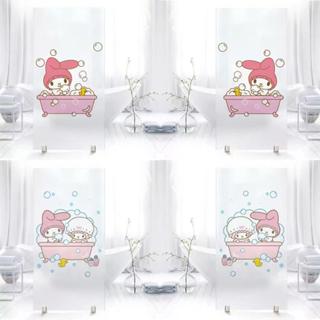【小九推薦】✨美樂蒂玻璃膜 防偷窺膜 磨砂靜電玻璃貼 不留痕兒童房裝飾卡通可愛女生房 房間卡通窗戶玻璃貼紙 透光不透人
